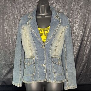 Rave (Rave For Real) Blue Denim Jean Jacket Size M